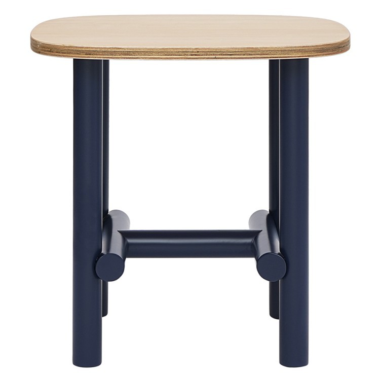 Столик ottal, 44,5х44,5х45 см, бук, бежевый/синий (78225)