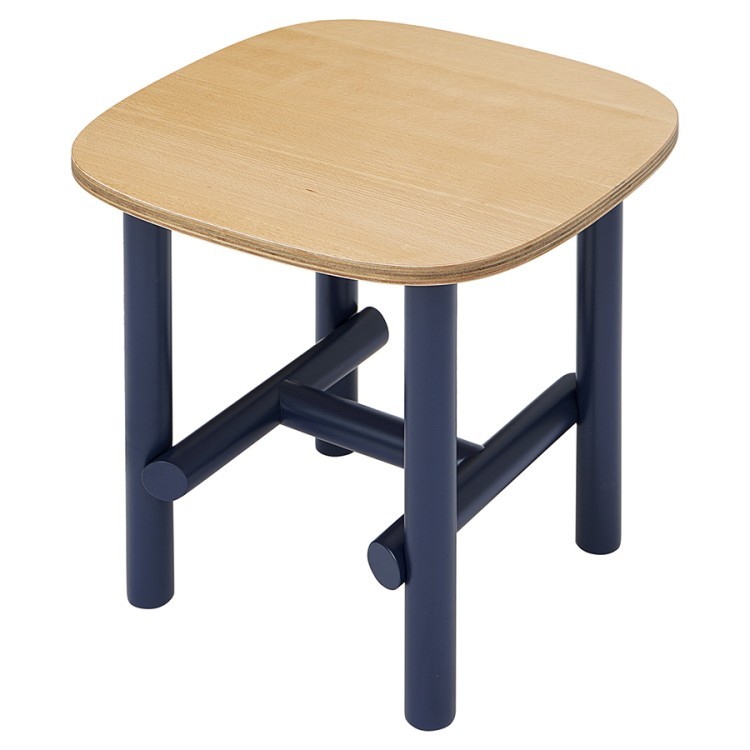 Столик ottal, 44,5х44,5х45 см, бук, бежевый/синий (78225)