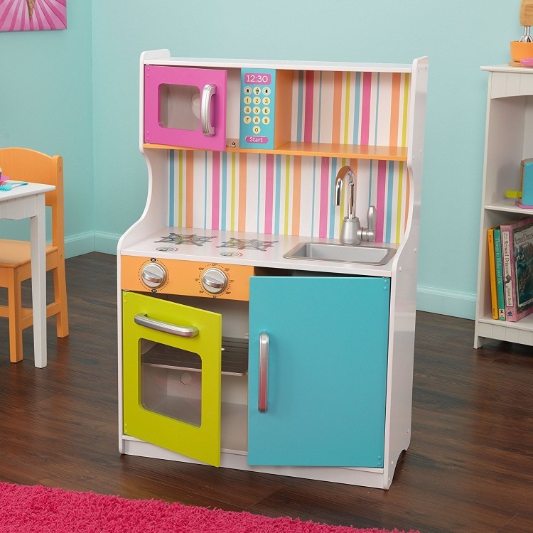 Деревянная игровая кухня для девочек "Делюкс Мини" (Bright Toddler Kitchen) (53378_KE)
