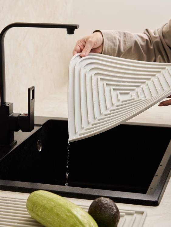 Коврик для сушки посуды dry flex, 34,5х31,5 см, графит (80057)