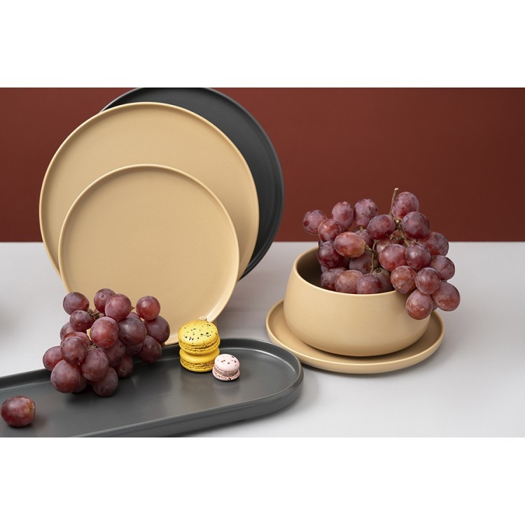 Набор из двух тарелок бежевого цвета из коллекции essential, 20 см (75175)