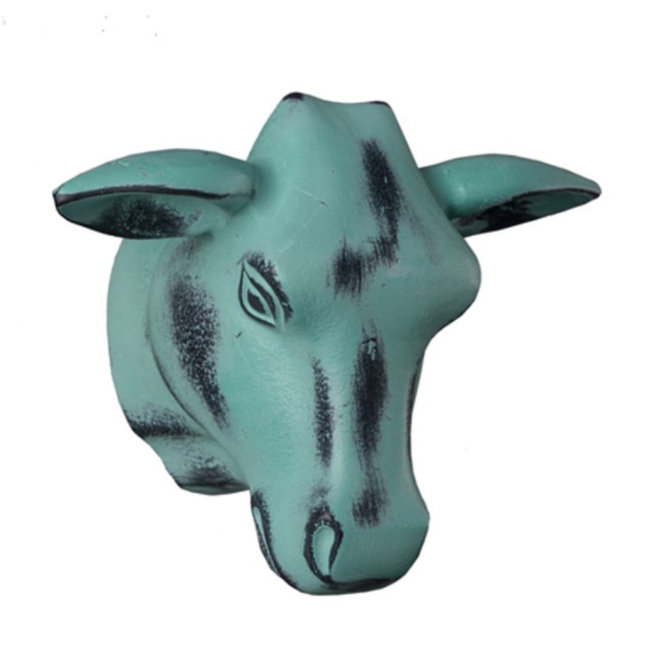 Голова быка 4094-B, металл, blue, ROOMERS FURNITURE